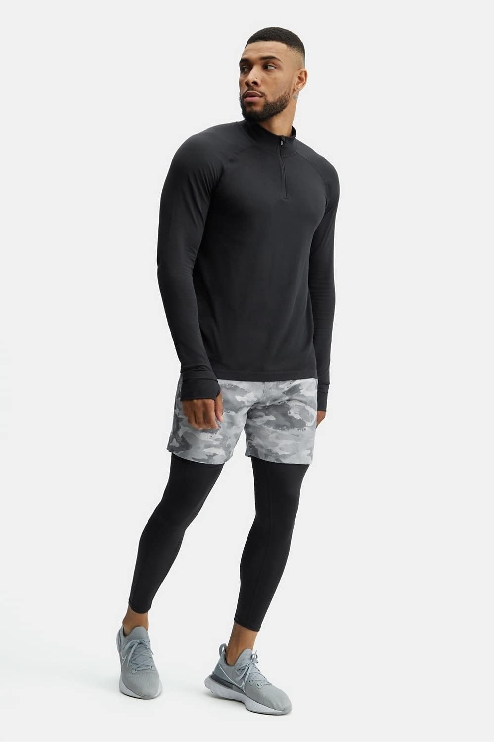 image:imageFabletics Mens The Training Day 14 Zip Training Performance Athletic Breathable 4Way StretchBlack