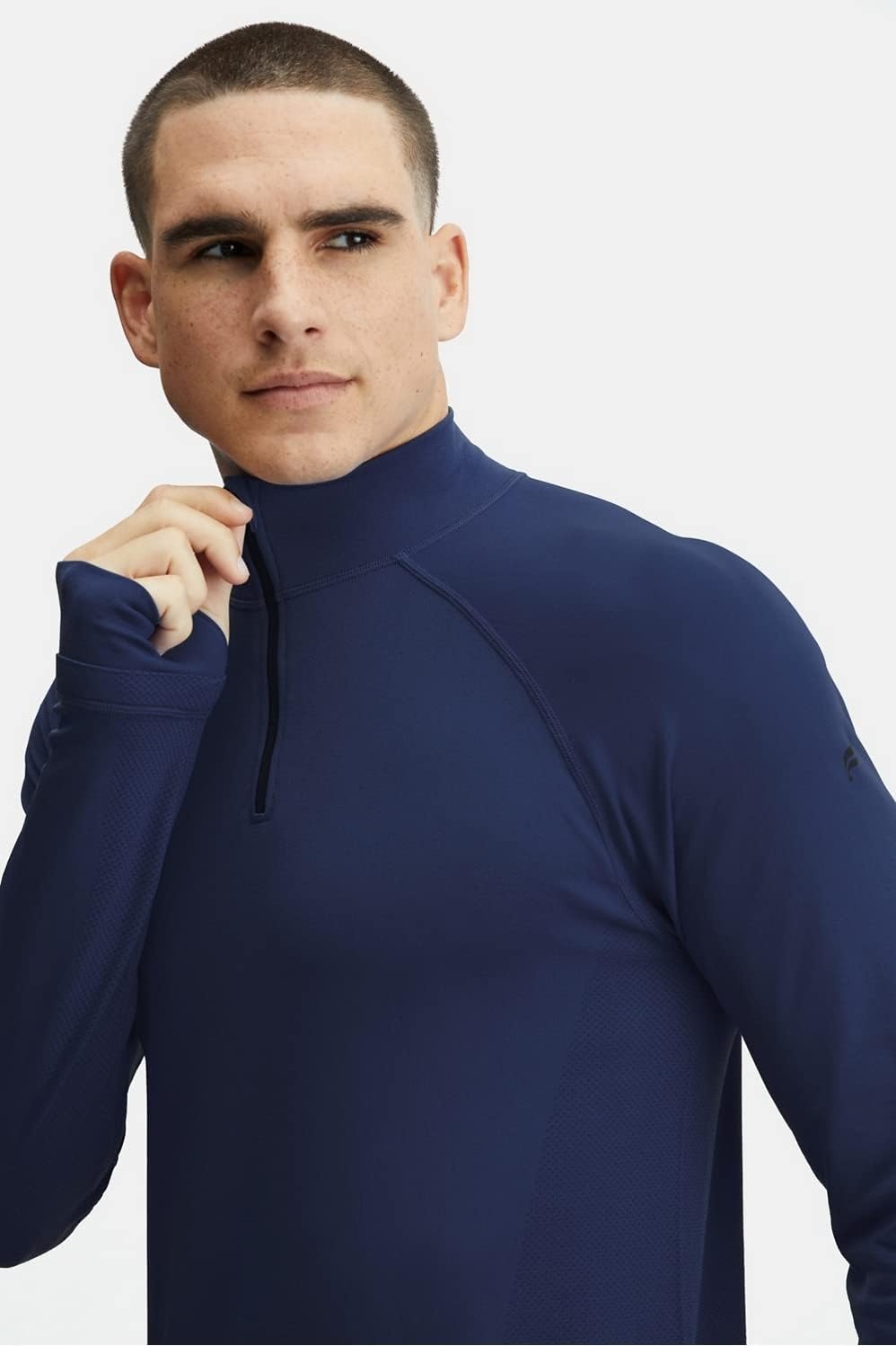 image:imageFabletics Mens The Training Day 14 Zip Training Performance Athletic Breathable 4Way StretchClassic Navy