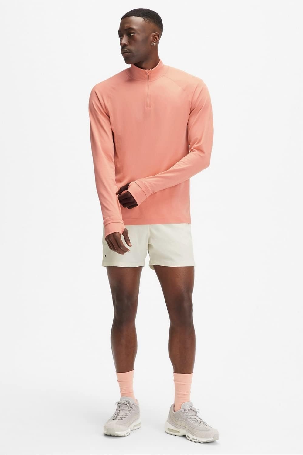 image:imageFabletics Mens The Training Day 14 Zip Training Performance Athletic Breathable 4Way StretchTuscany Clay Exploded