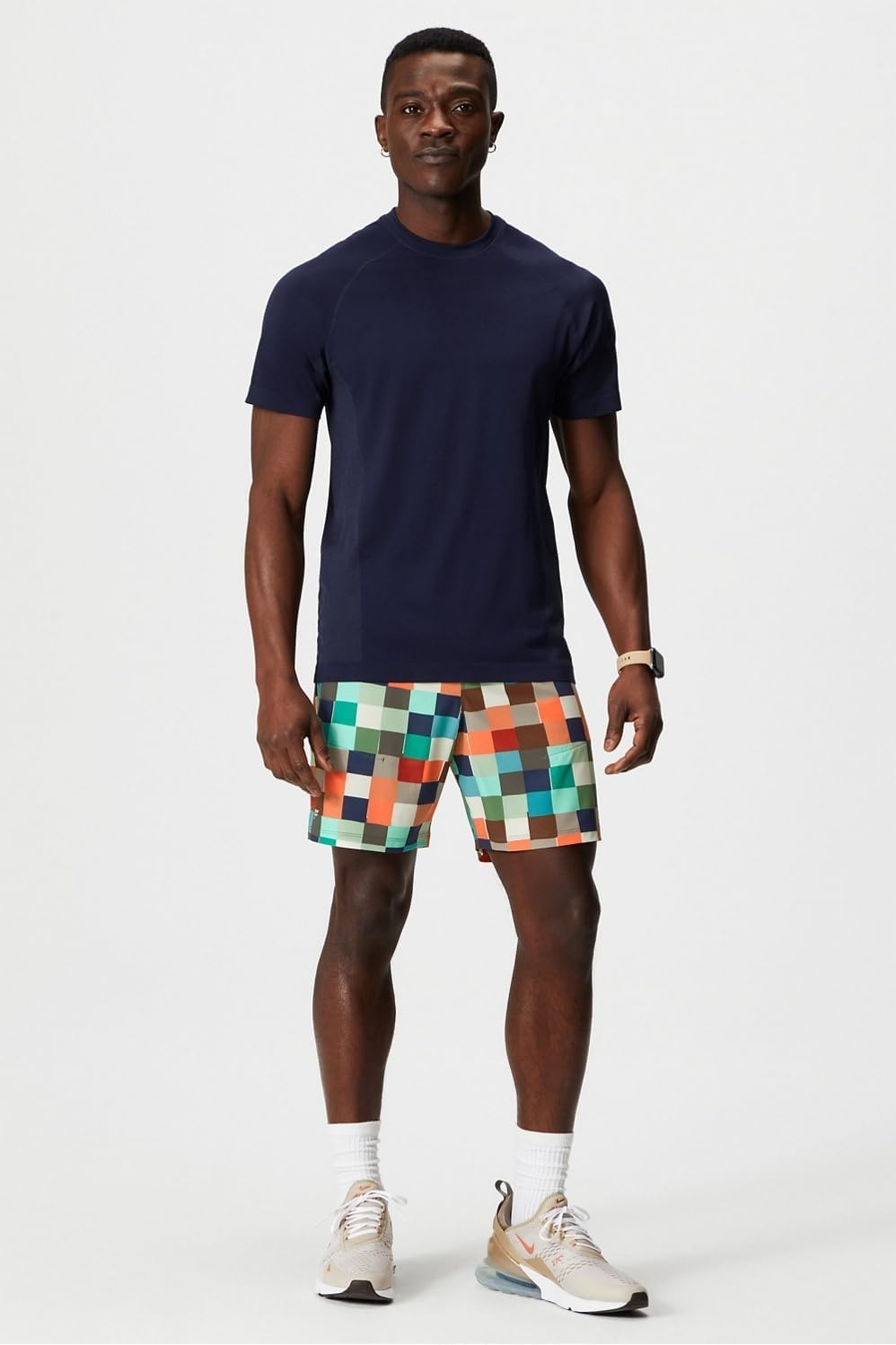 image:imageFabletics Mens The Training Day Tee Performance Running Workout Gym Breathable 4Way StretchDeep Navy