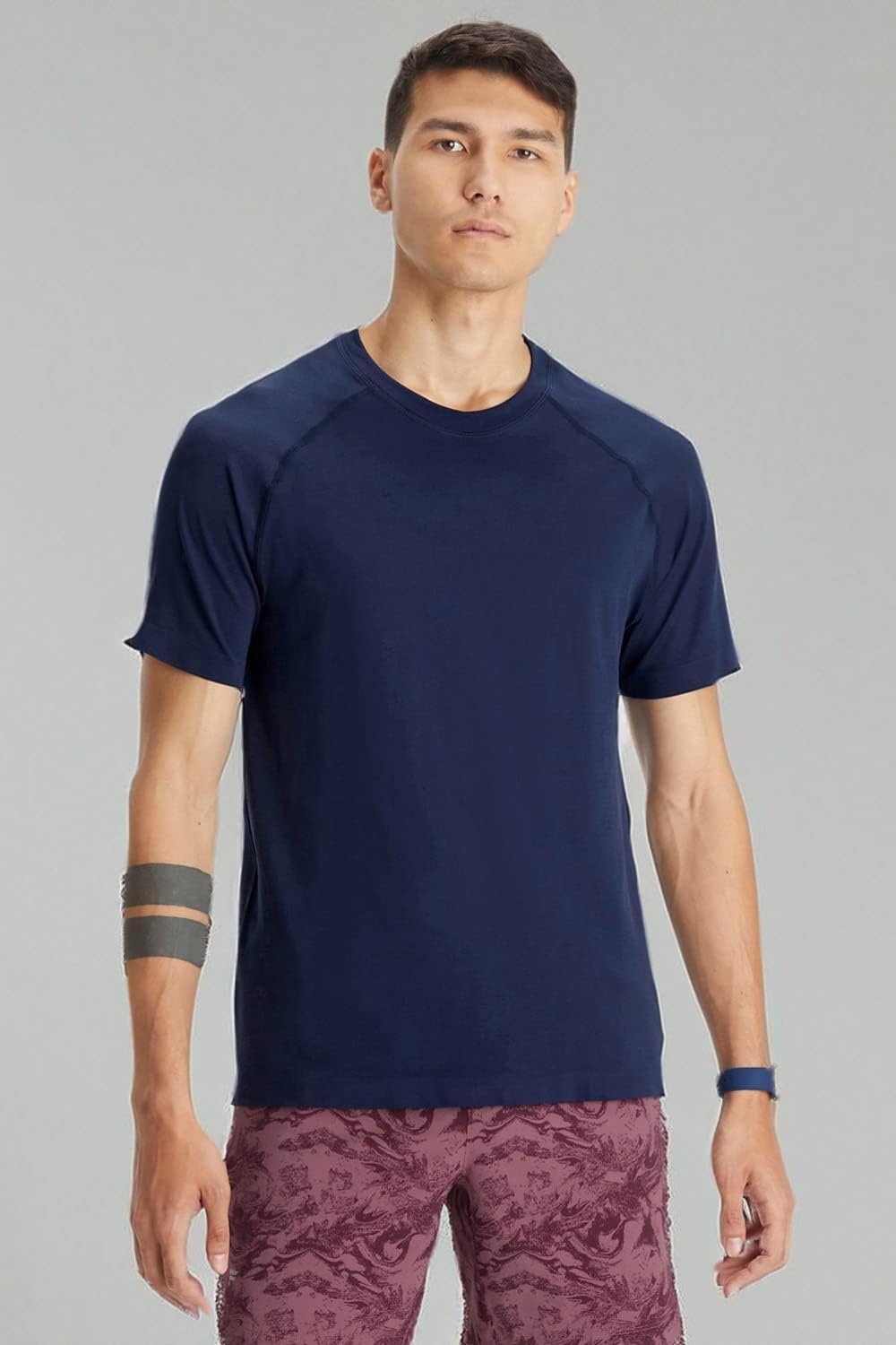 image:imageFabletics Mens The Training Day Tee Performance Running Workout Gym Breathable 4Way StretchNavy