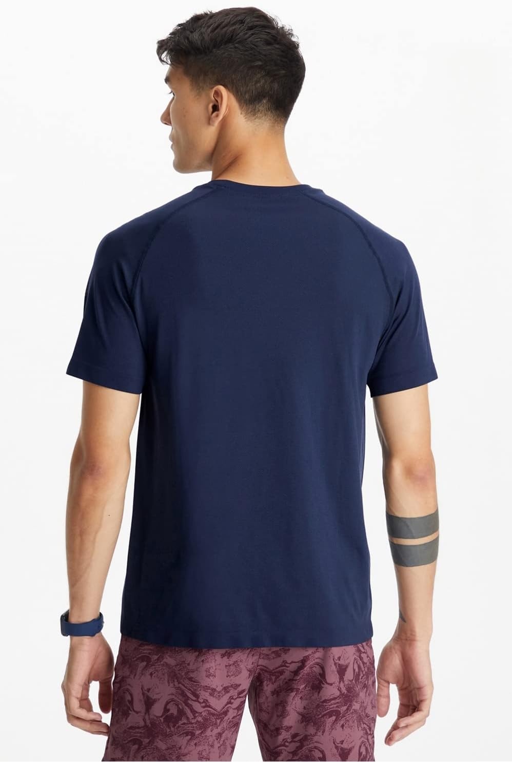 image:imageFabletics Mens The Training Day Tee Performance Running Workout Gym Breathable 4Way StretchNavy