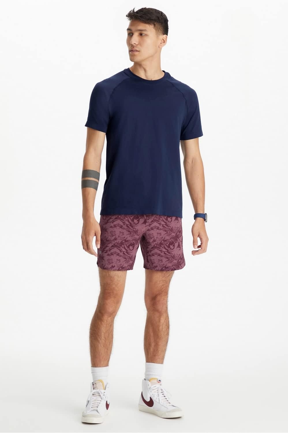 image:imageFabletics Mens The Training Day Tee Performance Running Workout Gym Breathable 4Way StretchNavy
