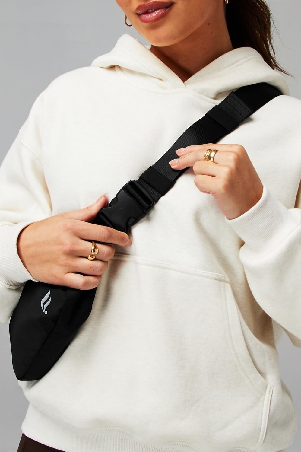 image:imageFabletics The Belt Bag Quick Dry Zip Pockets Clear OSBlack