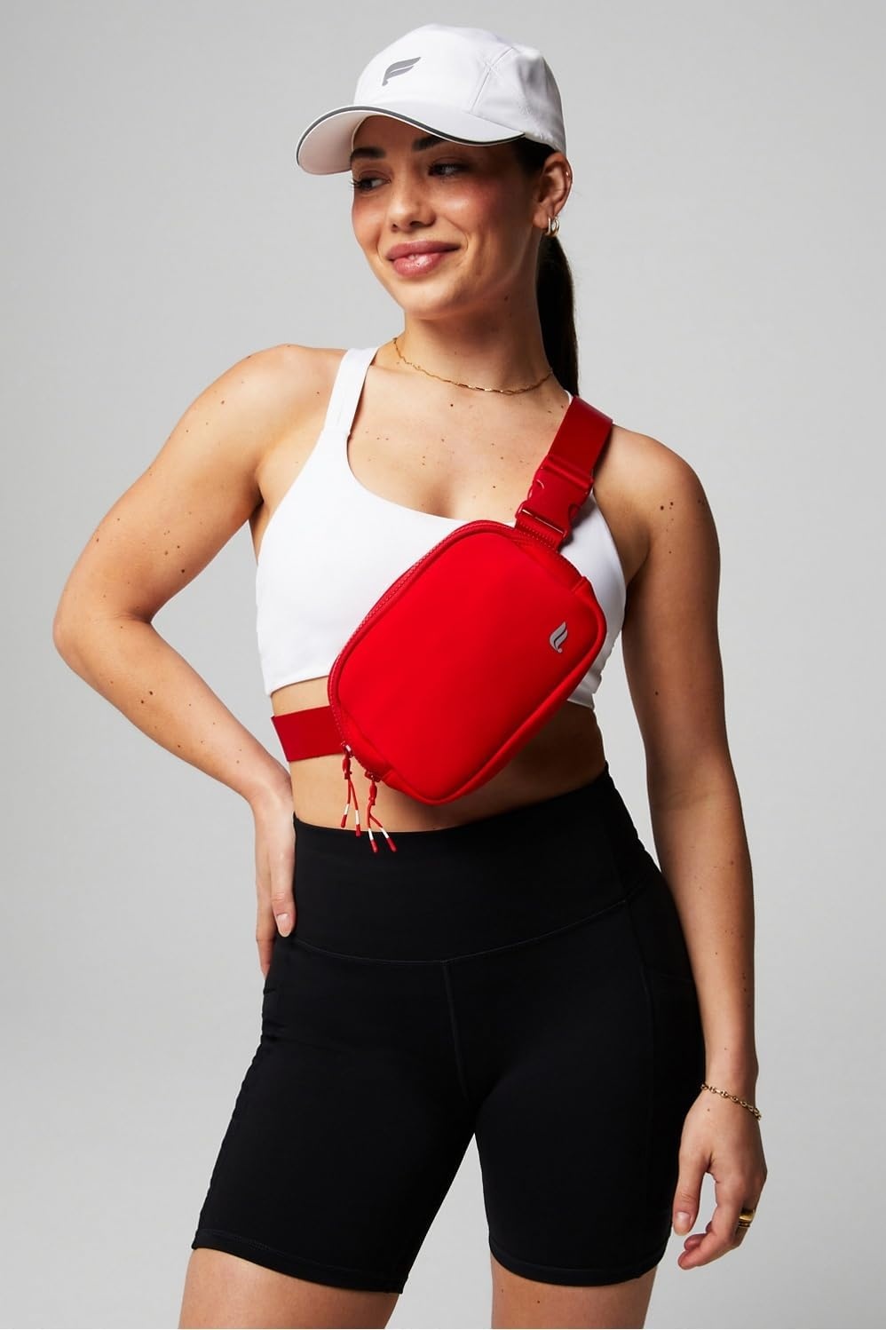 image:imageFabletics The Belt Bag Quick Dry Zip Pockets Clear OSHeated Red Neoprene