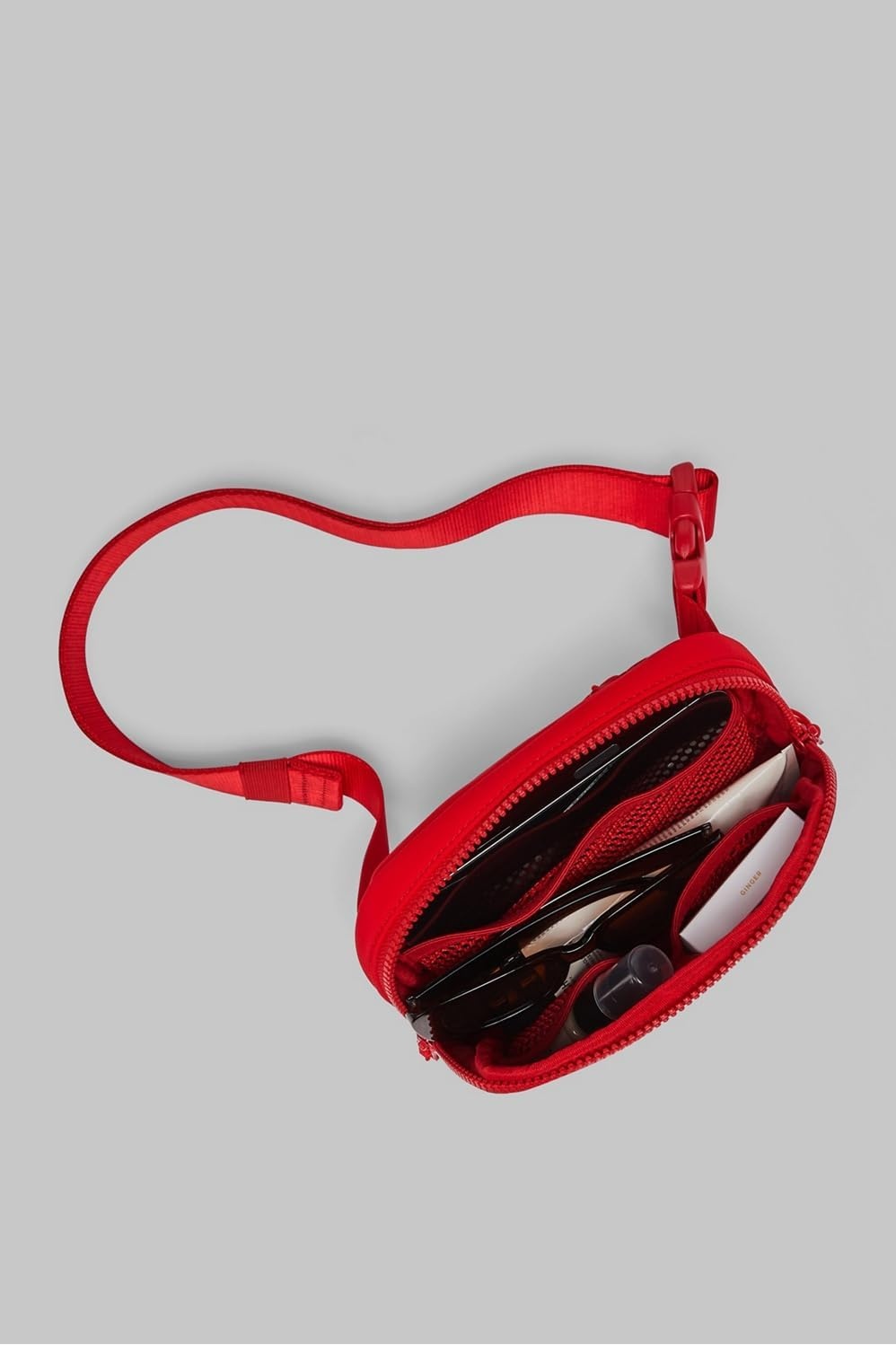 image:imageFabletics The Belt Bag Quick Dry Zip Pockets Clear OSHeated Red Neoprene
