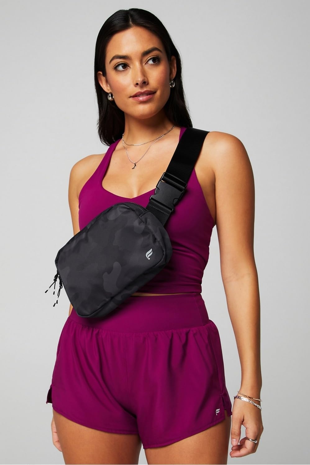 image:imageFabletics The Big Belt Bag Quick Dry Zip Pockets Hidden Pockets Reflective Black OSBlack Tactical Camo