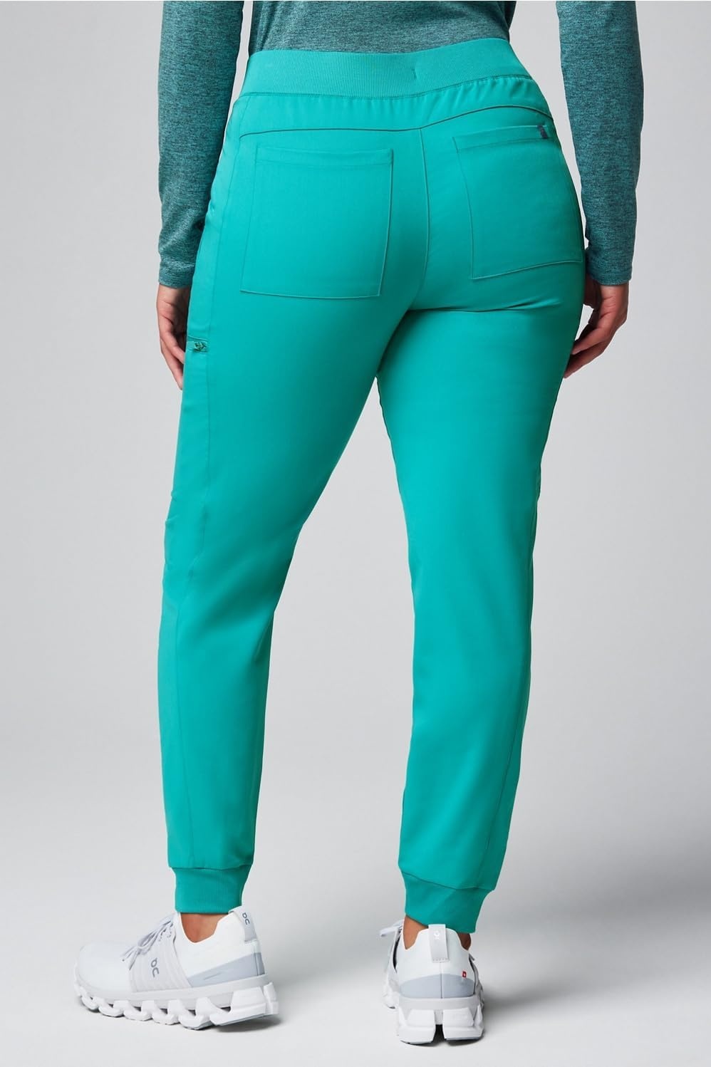 image:imageFabletics Womens Active Scrub Jogger MotionTech PocketPacked Lightweight WrinkleResist SemiSlim FitBlue Lagoon