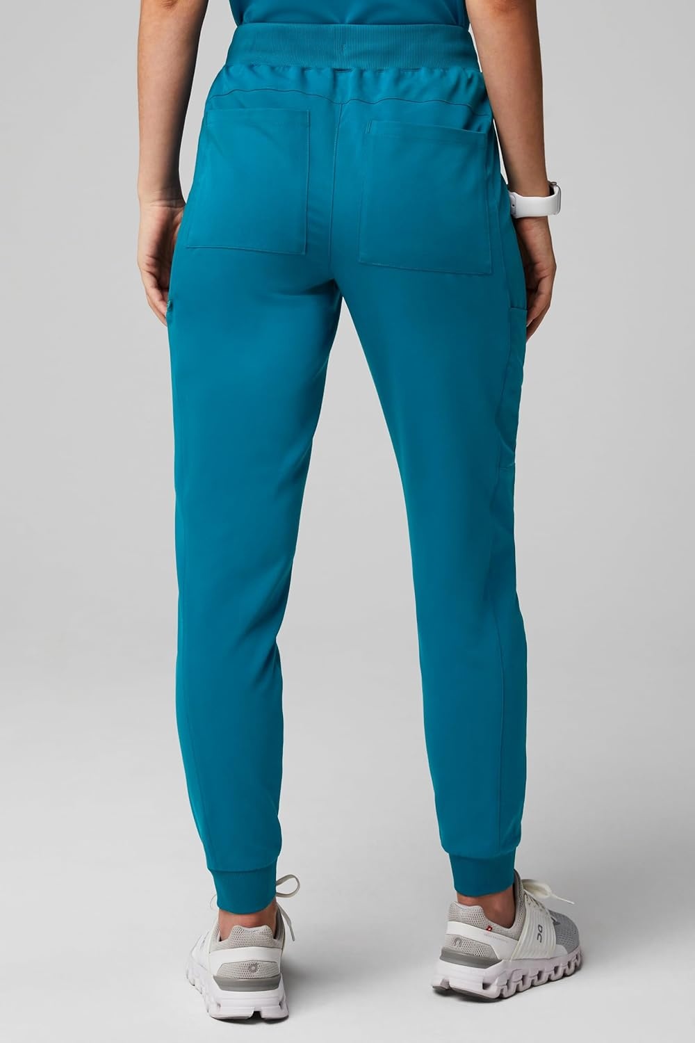image:imageFabletics Womens Active Scrub Jogger MotionTech PocketPacked Lightweight WrinkleResist SemiSlim FitCaribbean Blue