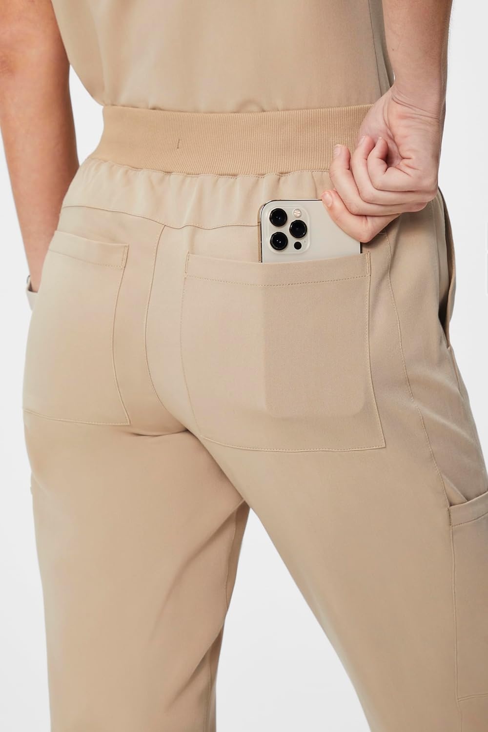 image:imageFabletics Womens Active Scrub Jogger MotionTech PocketPacked Lightweight WrinkleResist SemiSlim FitChai