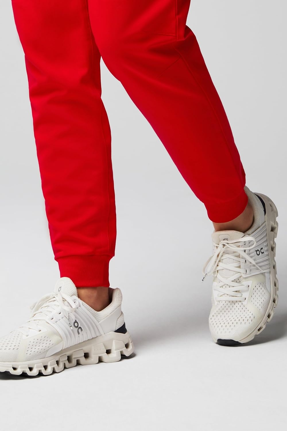 image:imageFabletics Womens Active Scrub Jogger MotionTech PocketPacked Lightweight WrinkleResist SemiSlim FitGoji Red