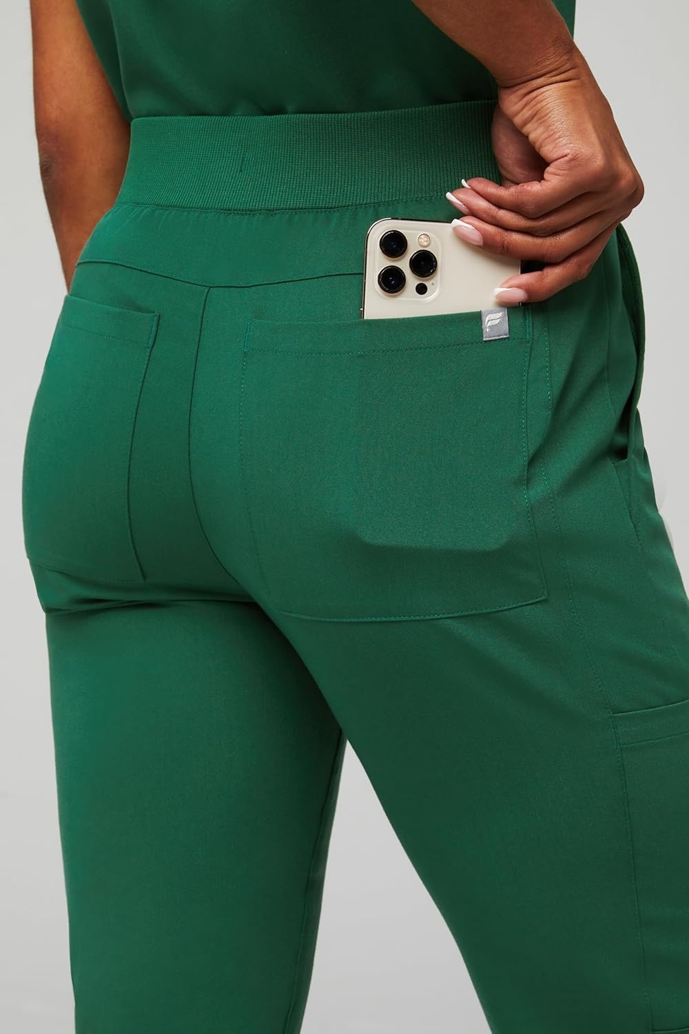 image:imageFabletics Womens Active Scrub Jogger MotionTech PocketPacked Lightweight WrinkleResist SemiSlim FitHunter Green