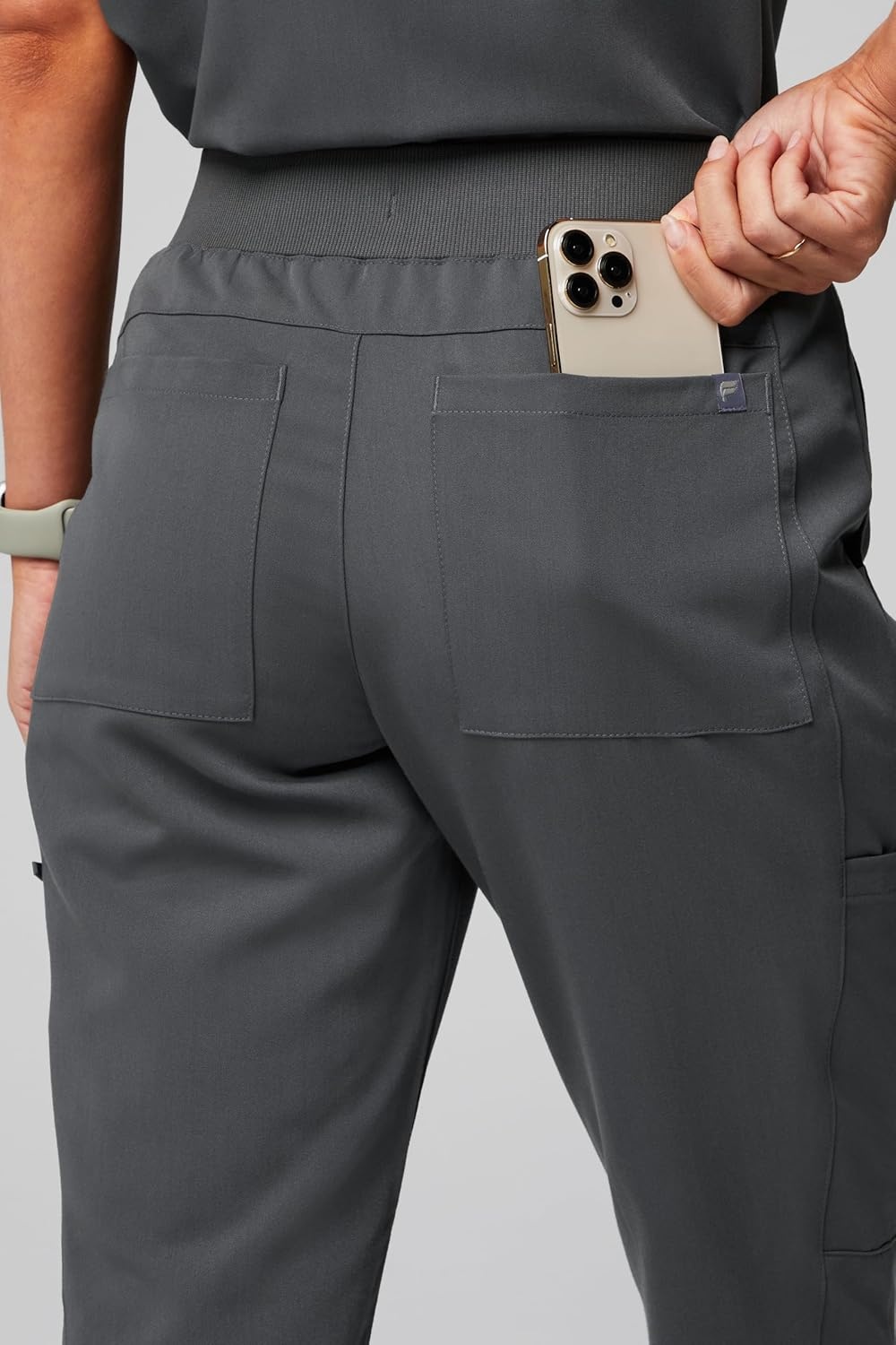 image:imageFabletics Womens Active Scrub Jogger MotionTech PocketPacked Lightweight WrinkleResist SemiSlim FitOnyx