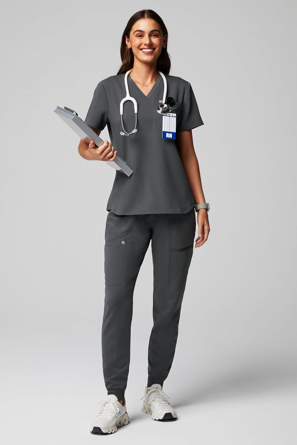 image:imageFabletics Womens Active Scrub Jogger MotionTech PocketPacked Lightweight WrinkleResist SemiSlim FitOnyx