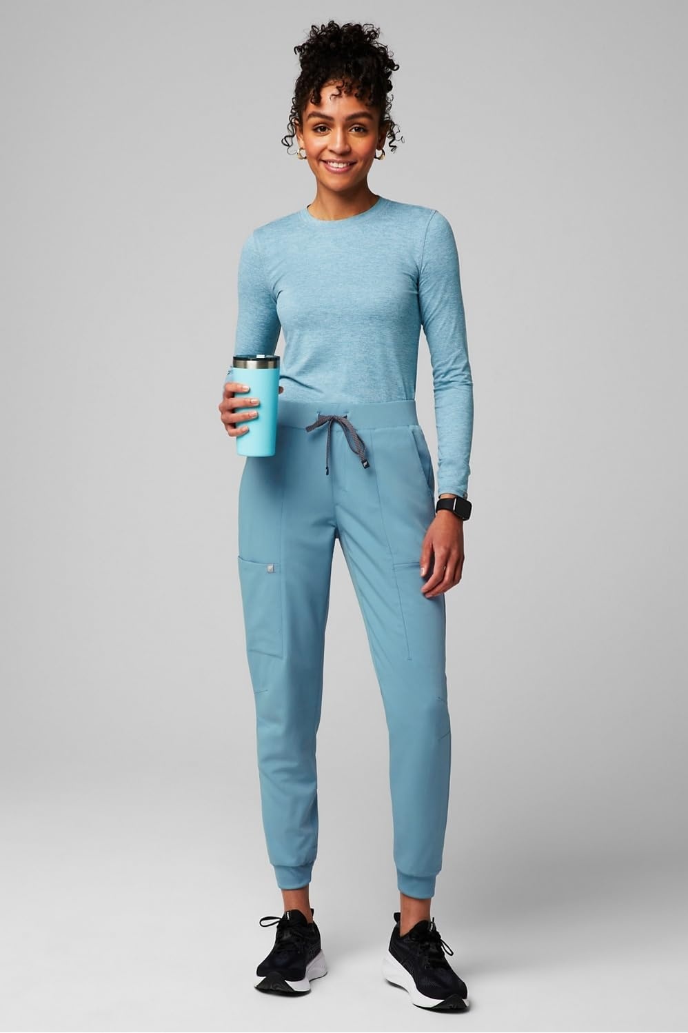 image:imageFabletics Womens Active Scrub Jogger MotionTech PocketPacked Lightweight WrinkleResist SemiSlim FitWave