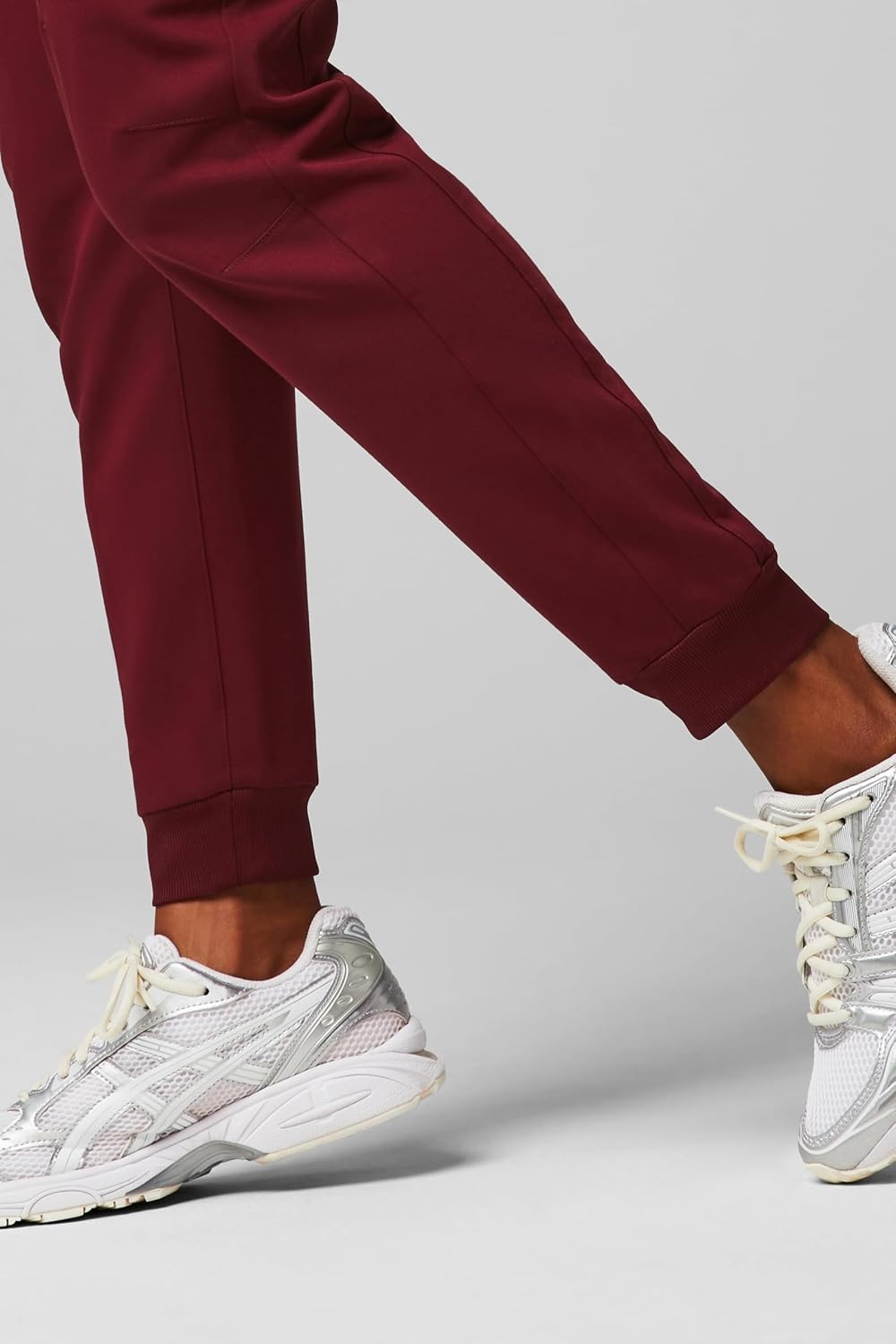 image:imageFabletics Womens Active Scrub Jogger MotionTech PocketPacked Lightweight WrinkleResist SemiSlim FitWine