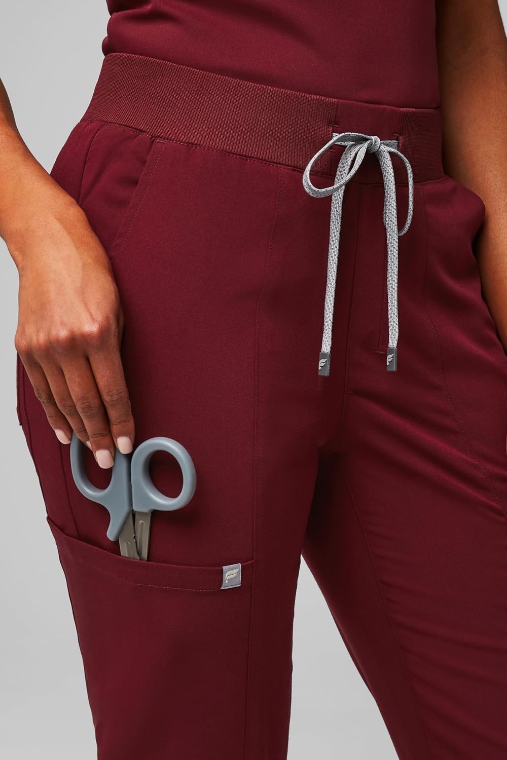 image:imageFabletics Womens Active Scrub Jogger MotionTech PocketPacked Lightweight WrinkleResist SemiSlim FitWine