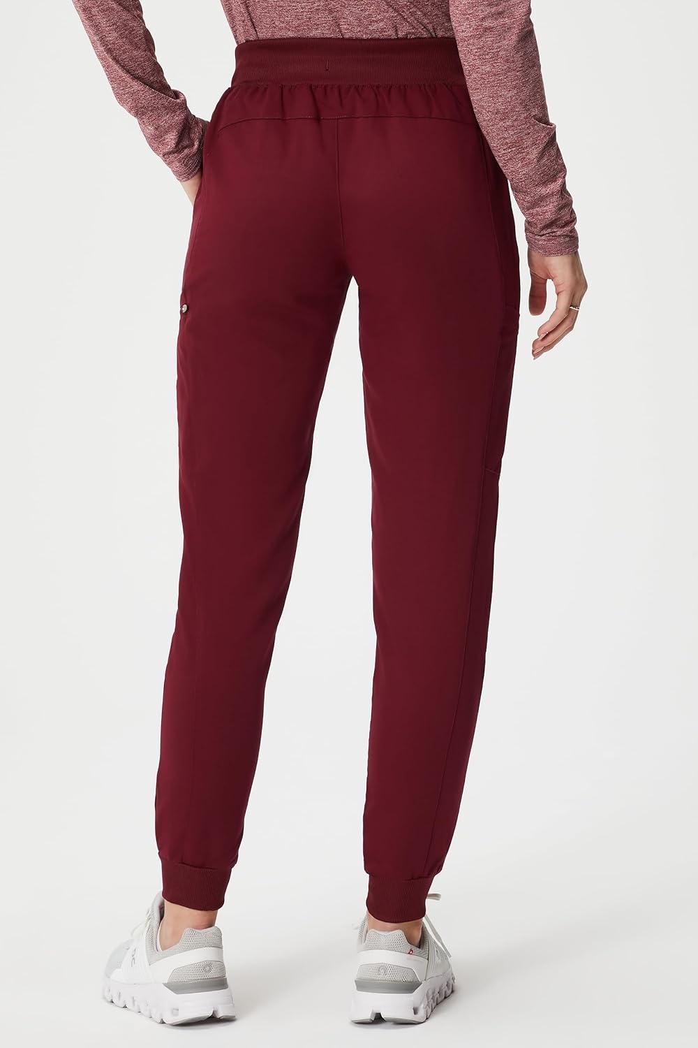image:imageFabletics Womens Active Scrub Jogger MotionTech PocketPacked Lightweight WrinkleResist SemiSlim FitWine