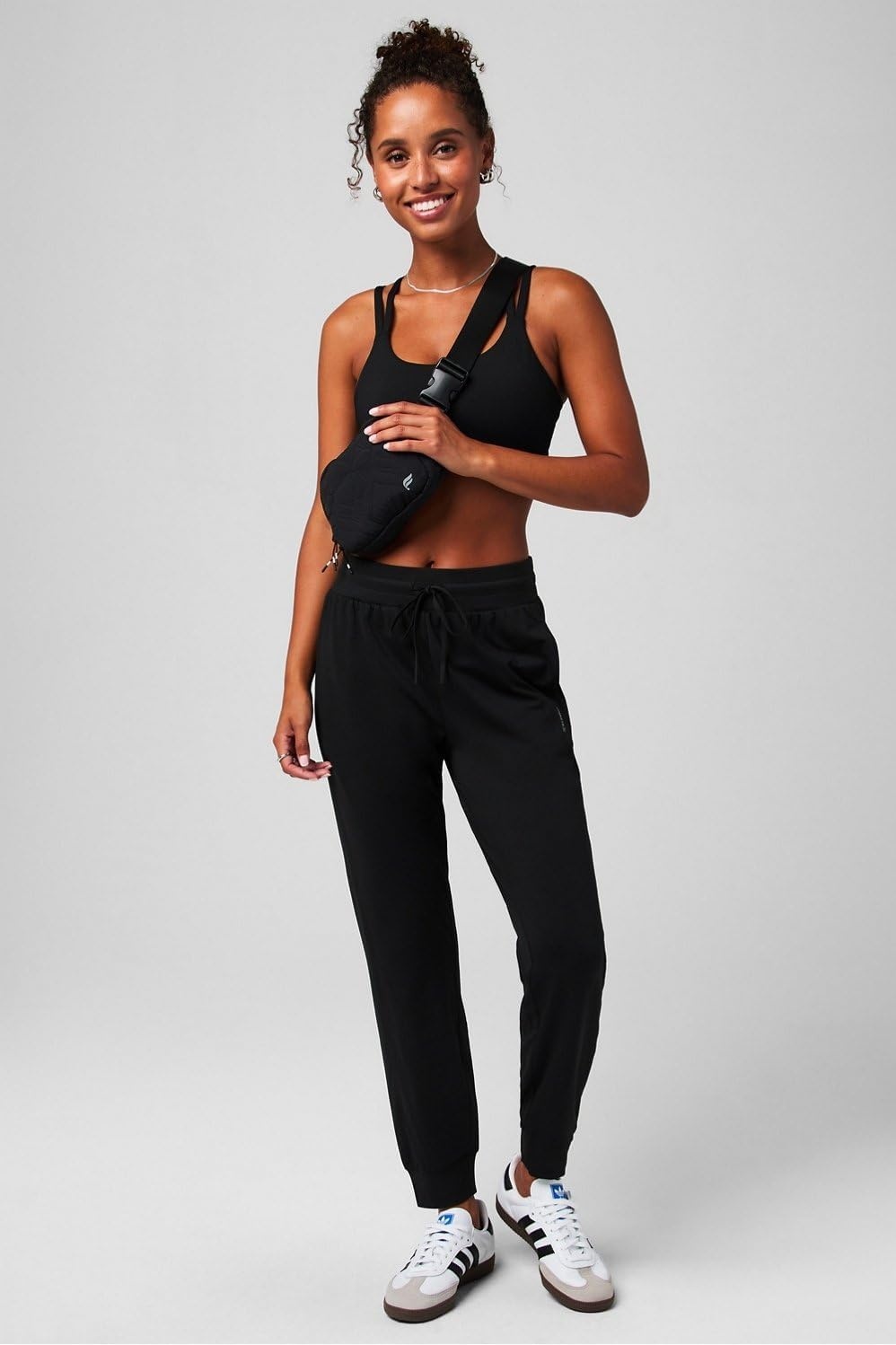 image:imageFabletics Womens Cloud Jersey Jogger Buttery Soft Recycled Fabric Hidden Pockets Breathable MoistureWickingBlack