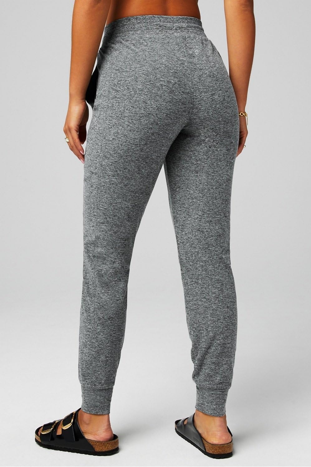 image:imageFabletics Womens Cloud Jersey Jogger Buttery Soft Recycled Fabric Hidden Pockets Breathable MoistureWickingCharcoal Grey Heather