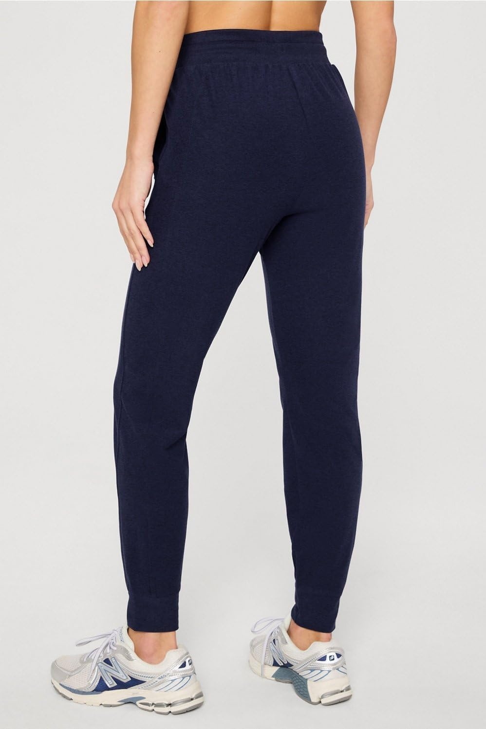 image:imageFabletics Womens Cloud Jersey Jogger Buttery Soft Recycled Fabric Hidden Pockets Breathable MoistureWickingDeep Navy Heather