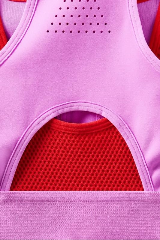 image:imageFabletics Womens Front Zip High Impact Sports BraElectric Orchid NeonHeated Red