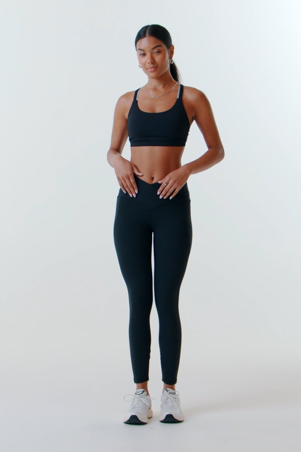 image:imageFabletics Womens Oasis PureLuxe HighWaisted LeggingDeep Navy Crossover