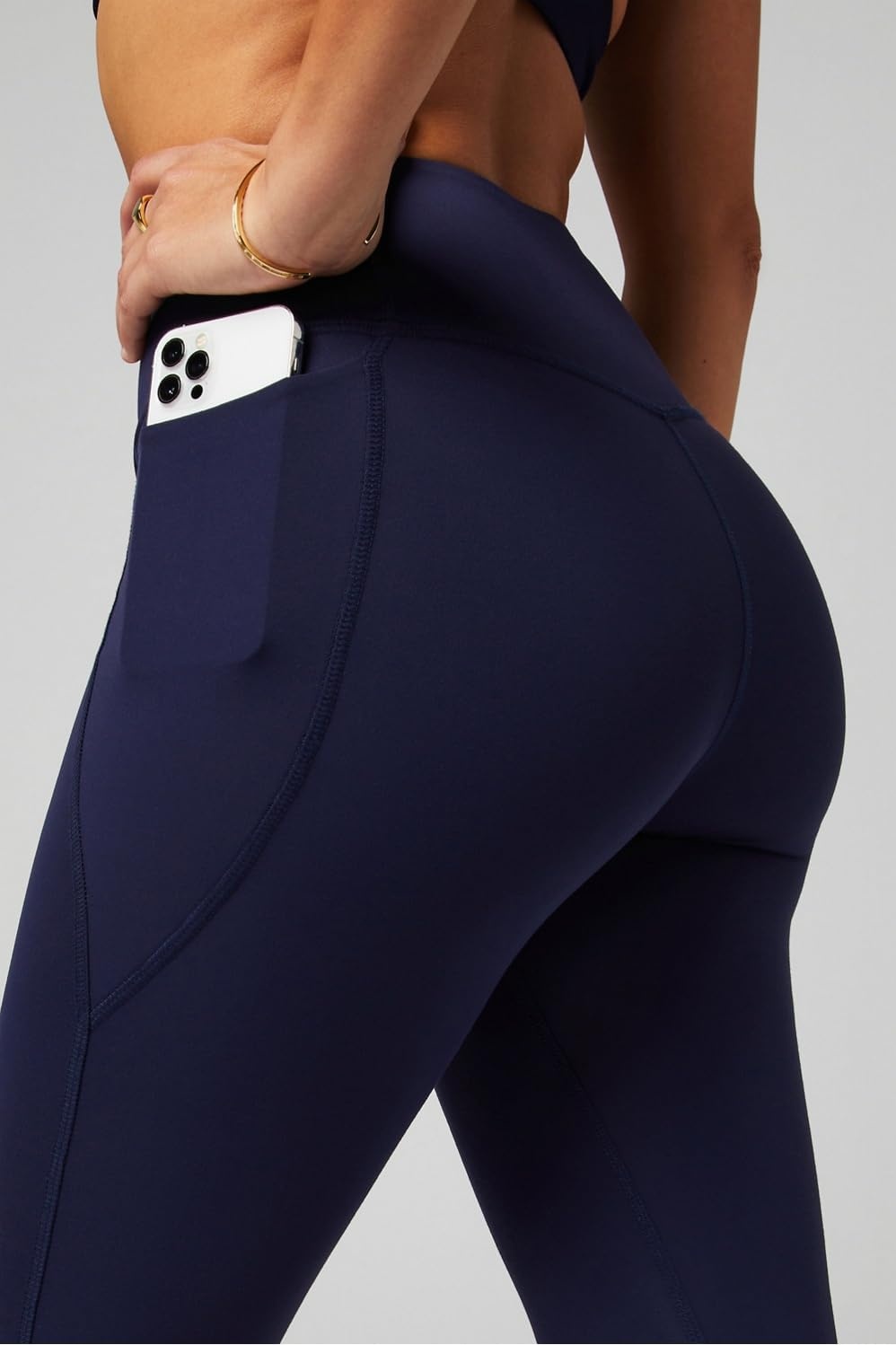 image:imageFabletics Womens Oasis PureLuxe HighWaisted LeggingDeep Navy Crossover