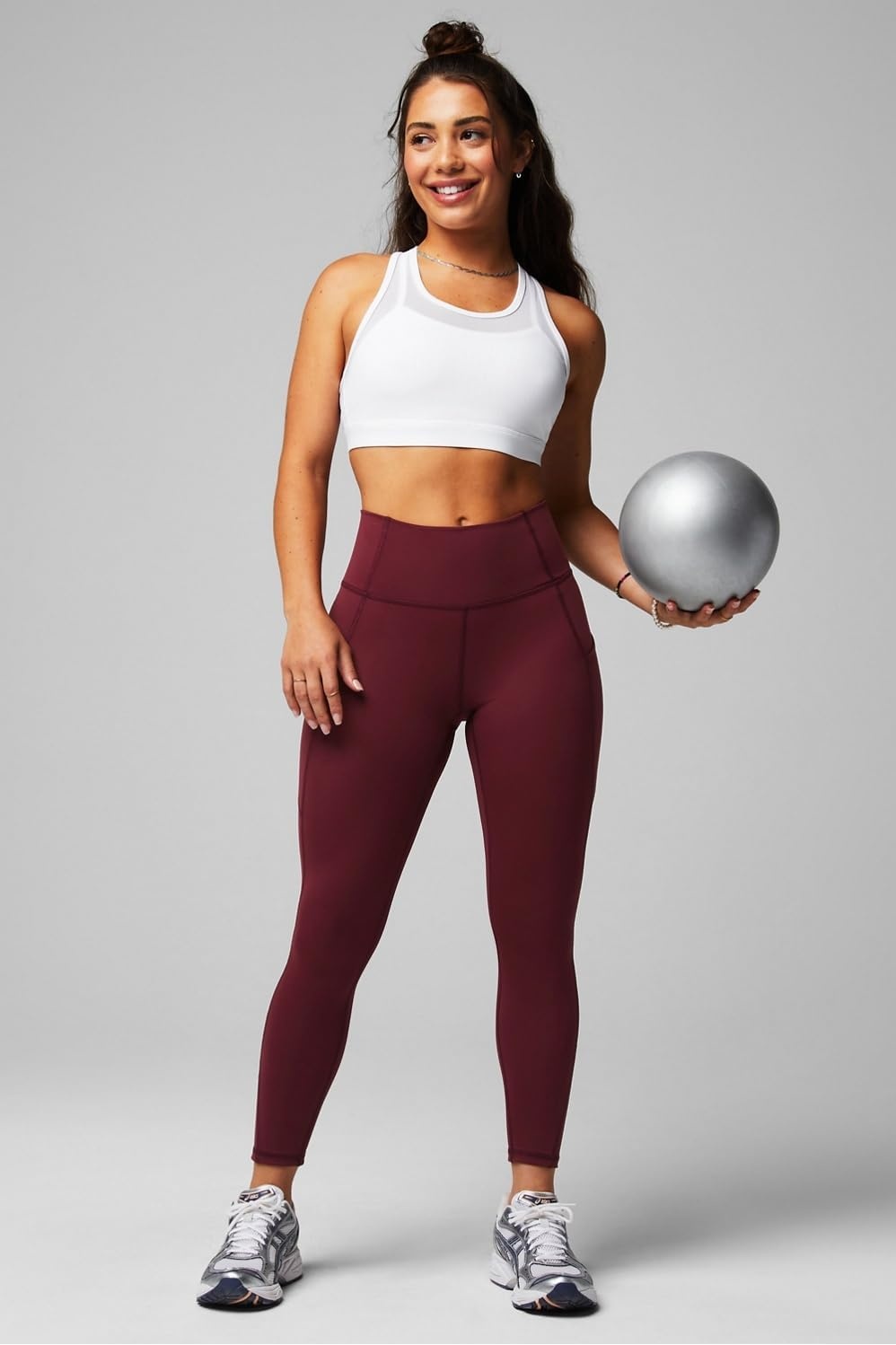 image:imageFabletics Womens Oasis PureLuxe HighWaisted LeggingMerlot
