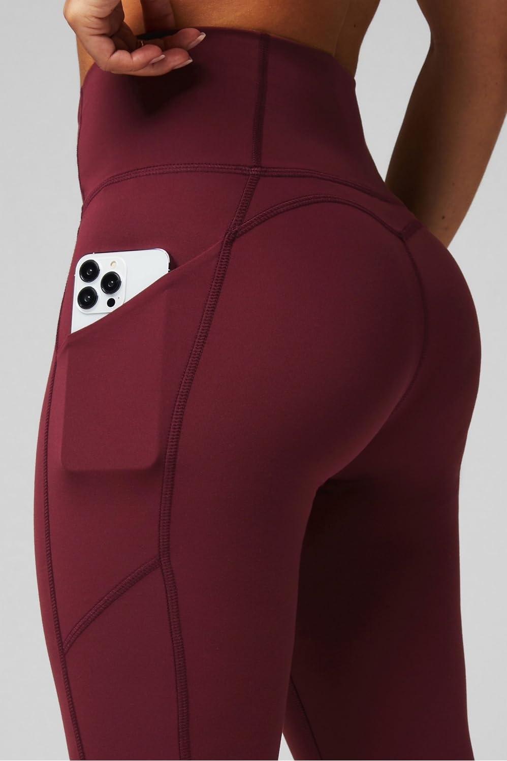 image:imageFabletics Womens Oasis PureLuxe HighWaisted LeggingMerlot
