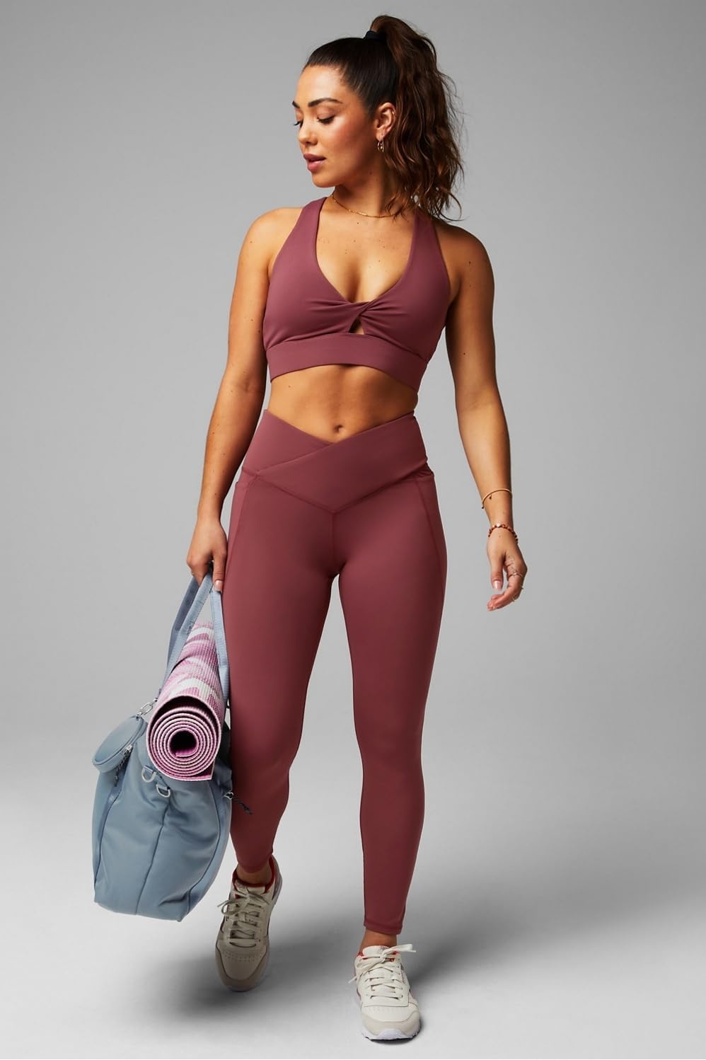 image:imageFabletics Womens Oasis PureLuxe HighWaisted LeggingMoonlight Mauve
