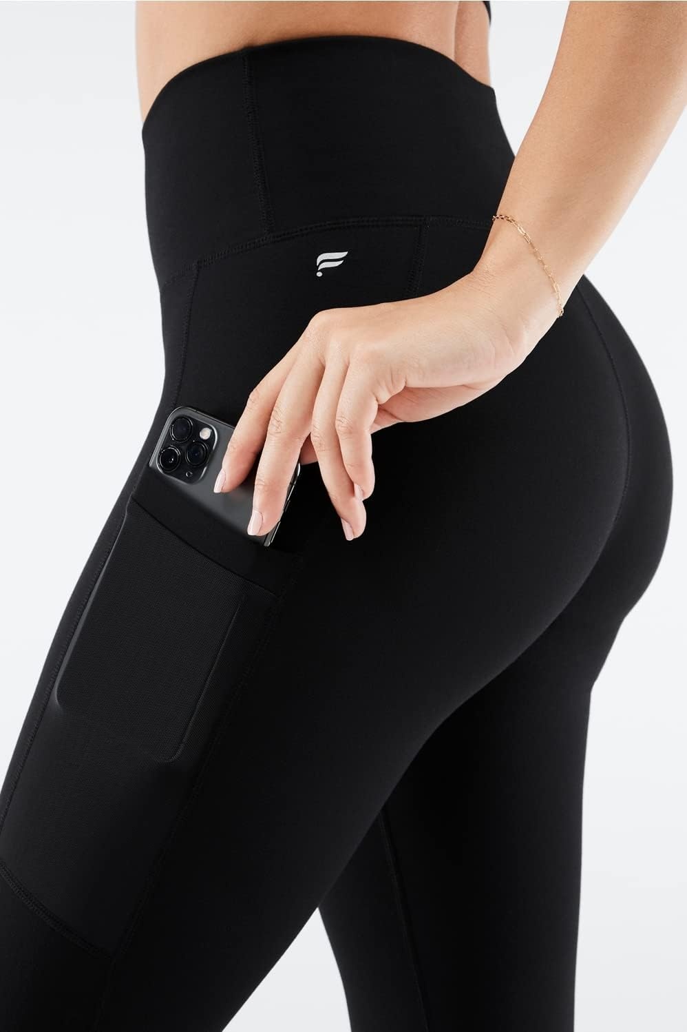 image:imageFabletics Womens OnTheGo PowerHold HighWaisted Legging Workout Yoga Maximum Compression FlatteringBlack
