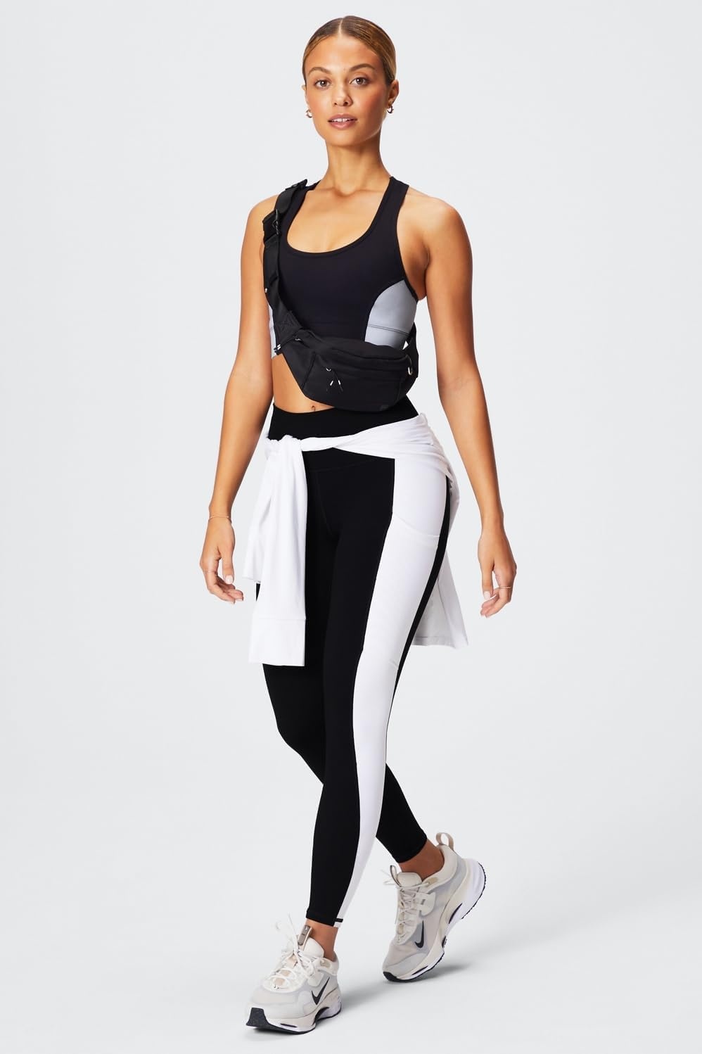 image:imageFabletics Womens OnTheGo PowerHold HighWaisted Legging Workout Yoga Maximum Compression FlatteringBlackClassic White