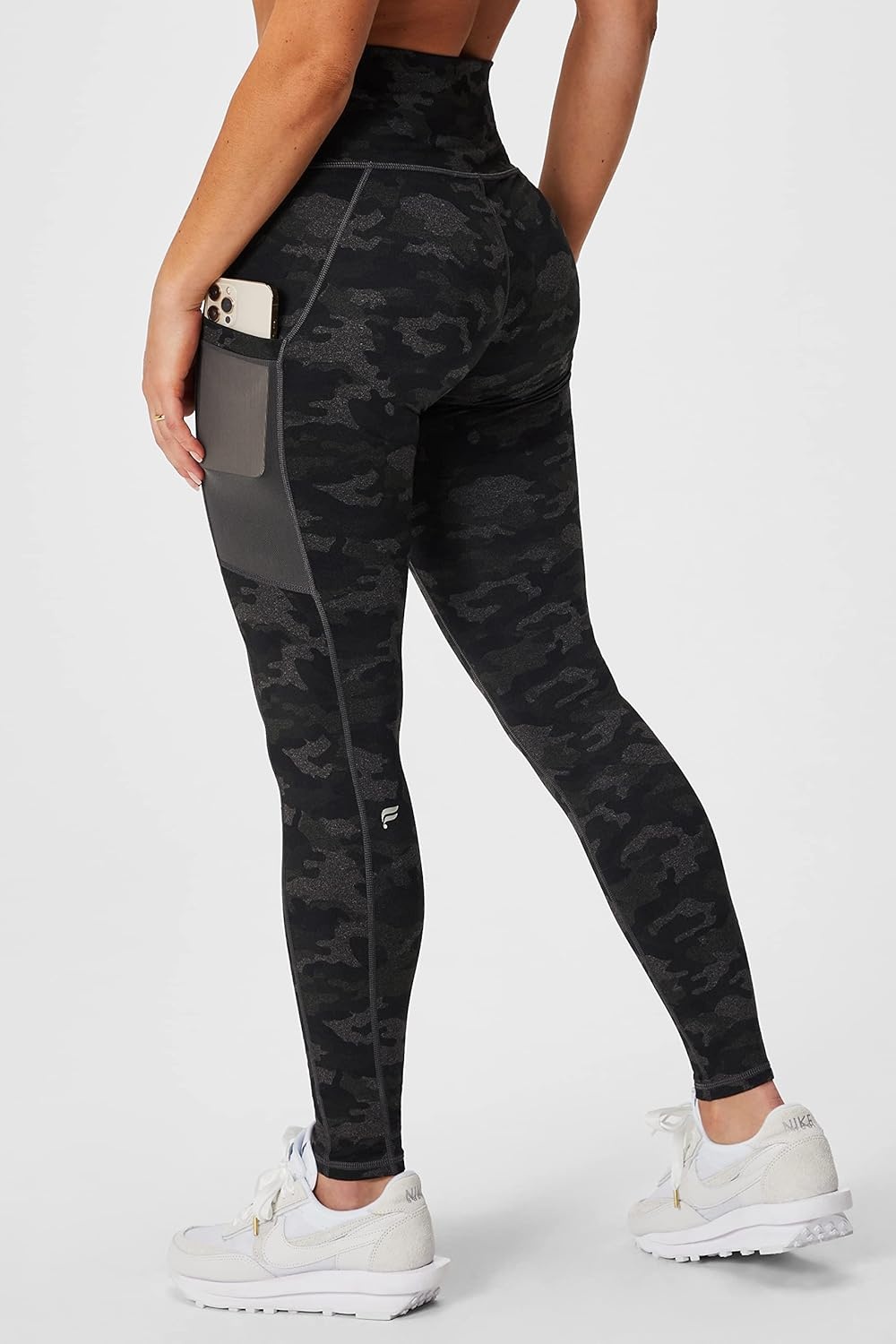 image:imageFabletics Womens OnTheGo PowerHold HighWaisted Legging Workout Yoga Maximum Compression FlatteringCharcoal Camo