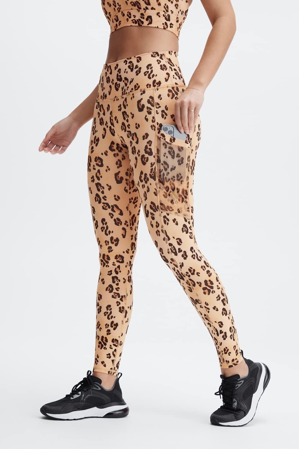 image:imageFabletics Womens OnTheGo PowerHold HighWaisted Legging Workout Yoga Maximum Compression FlatteringDesert Leopard
