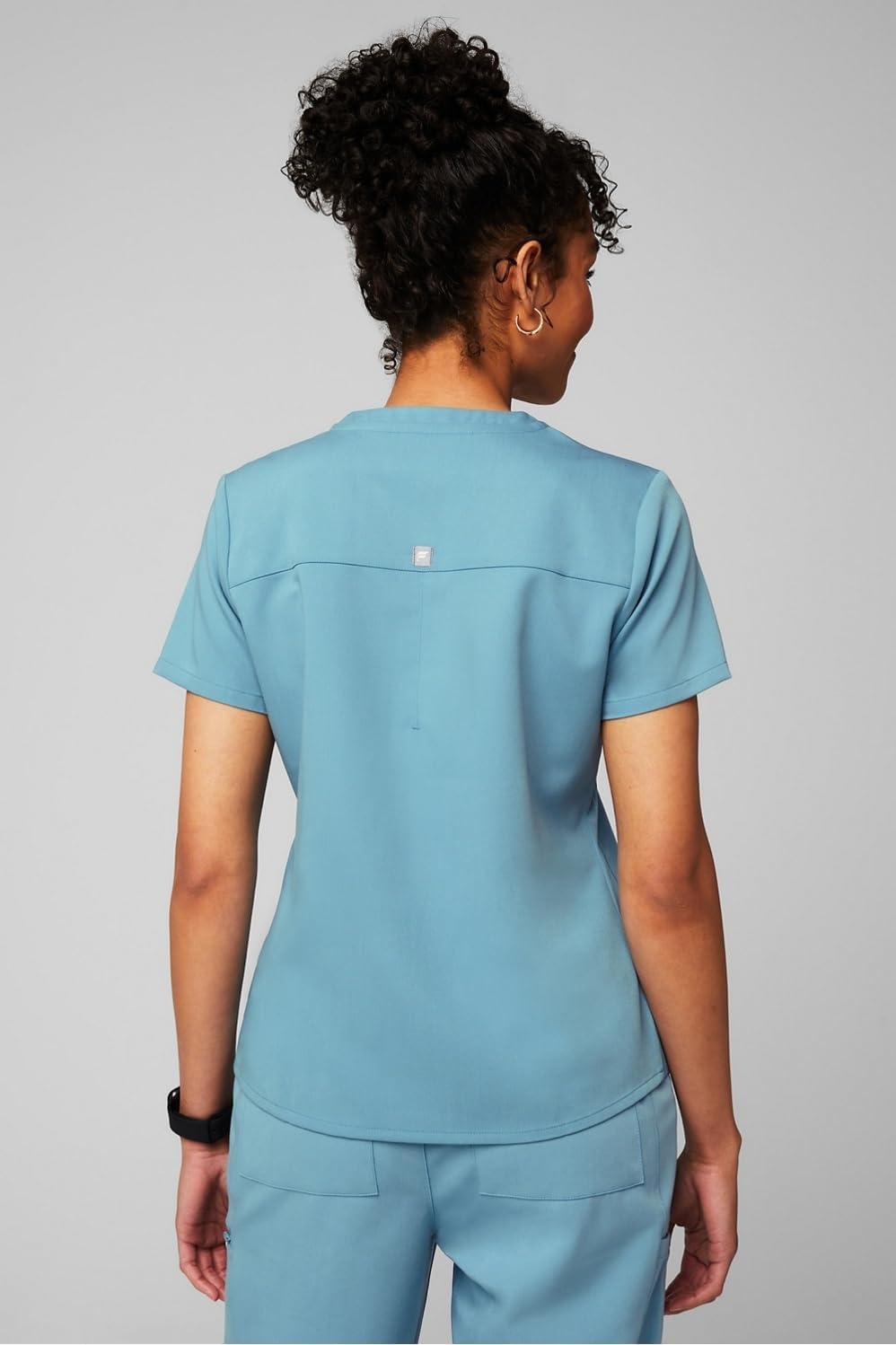image:imageFabletics Womens Vital 1Pocket Scrub Top MotionTech WrinkleResist Chest Pocket AntiShrink SemiSlim FitWave
