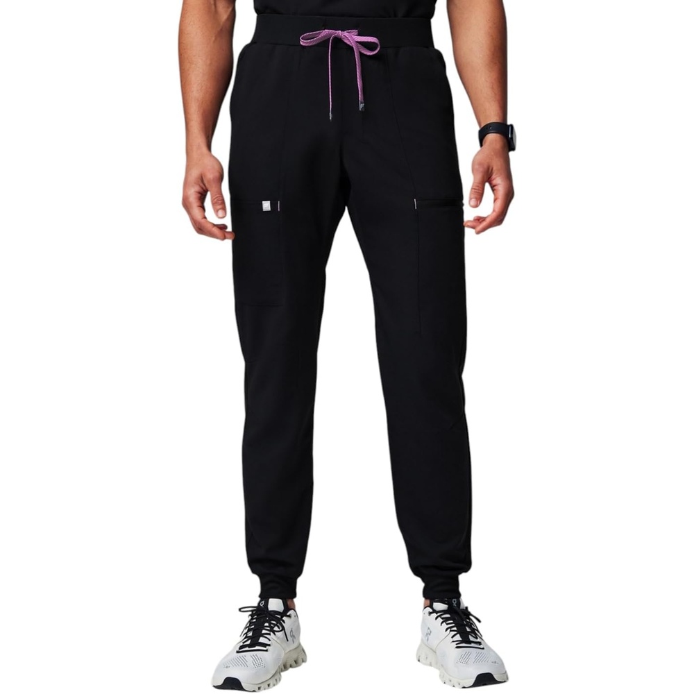 image:imageFabletics Mens AllShift 5Pocket Scrub Jogger MotionTech 4Way Stretch PocketPacked Lightweight SemiSlim FitBlackLilac