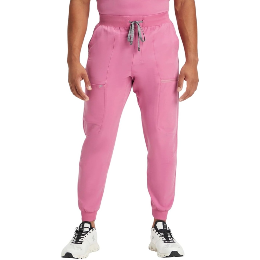 image:imageFabletics Mens AllShift 5Pocket Scrub Jogger MotionTech 4Way Stretch PocketPacked Lightweight SemiSlim FitCashmere Pink