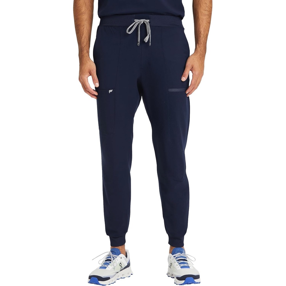 image:imageFabletics Mens AllShift 5Pocket Scrub Jogger  MotionTech 4Way Stretch PocketPacked Lightweight SemiSlim FitNavy