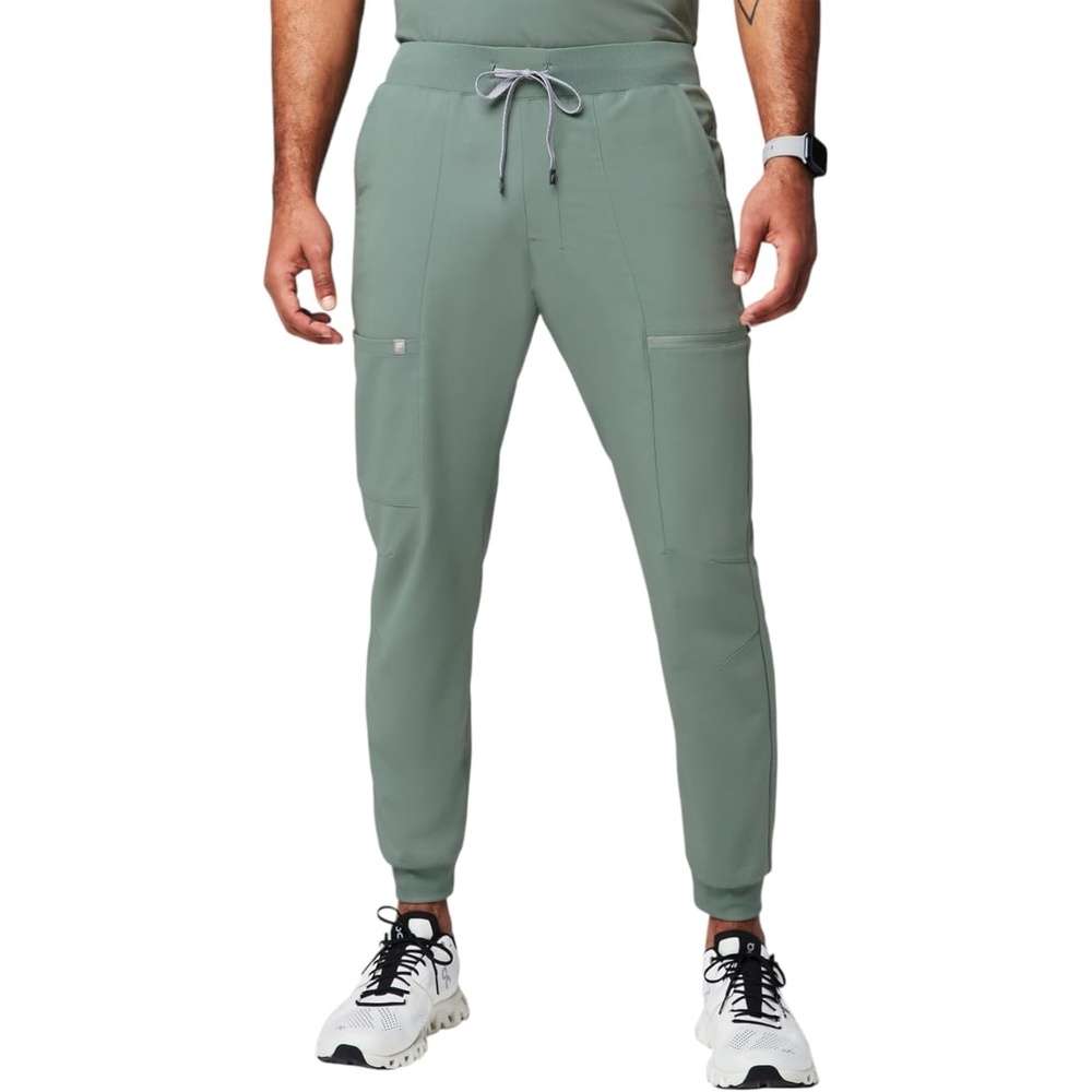image:imageFabletics Mens AllShift 5Pocket Scrub Jogger MotionTech 4Way Stretch PocketPacked Lightweight SemiSlim FitSage