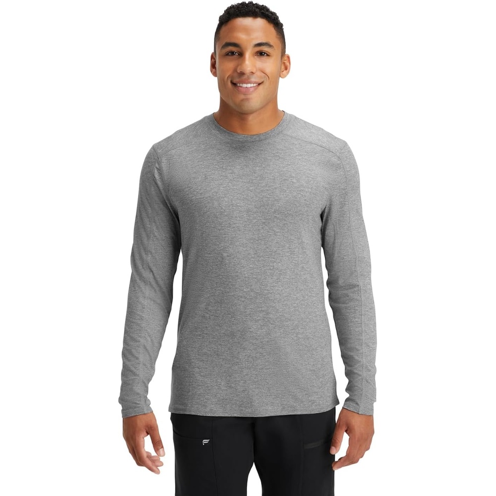 image:imageFabletics Mens Everyday LongSleeve UnderscrubHeather Grey