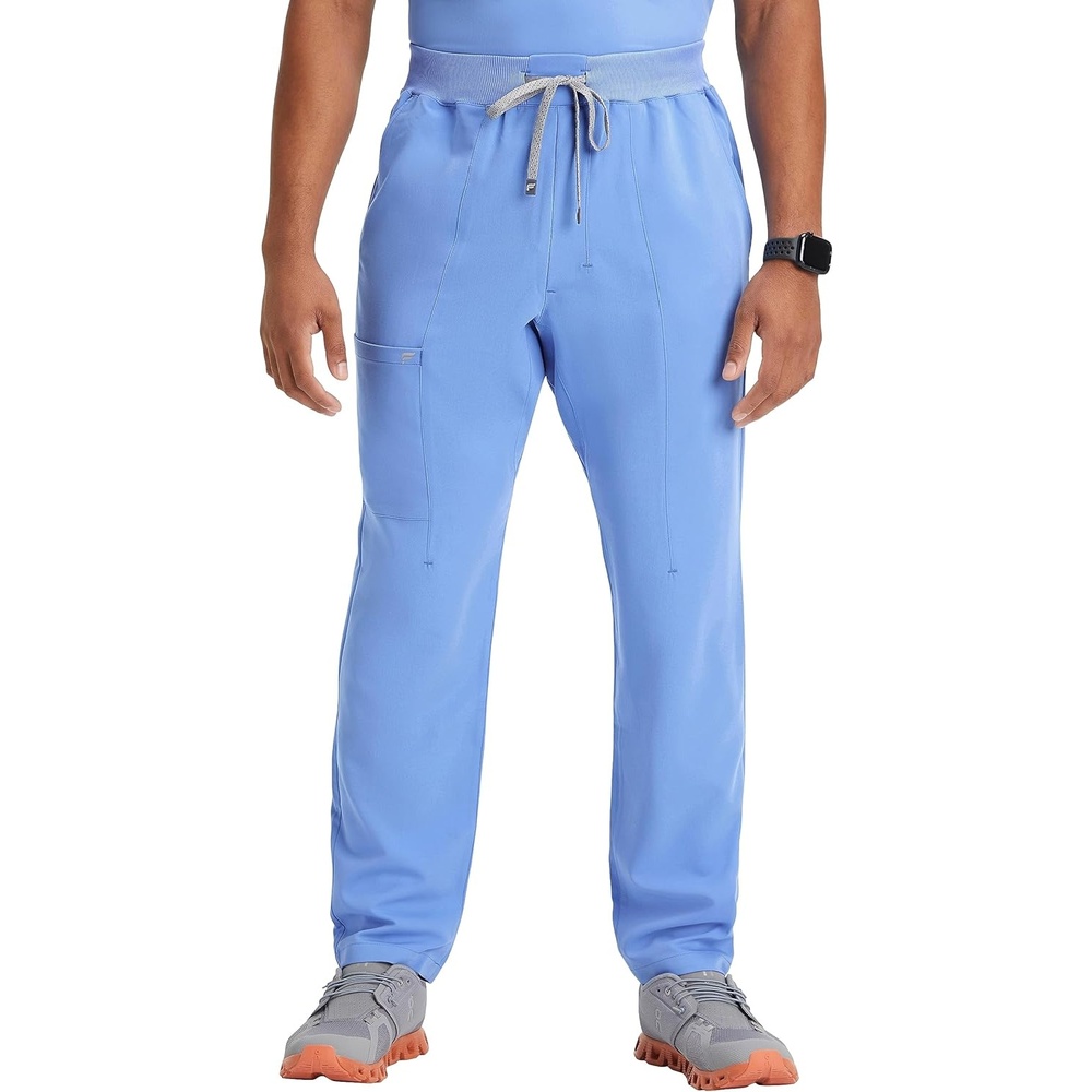 image:imageFabletics Mens Intake Scrub Pant MotionTech 4Way Stretch PocketPacked WrinkleResist SemiSlim FitCeil Blue