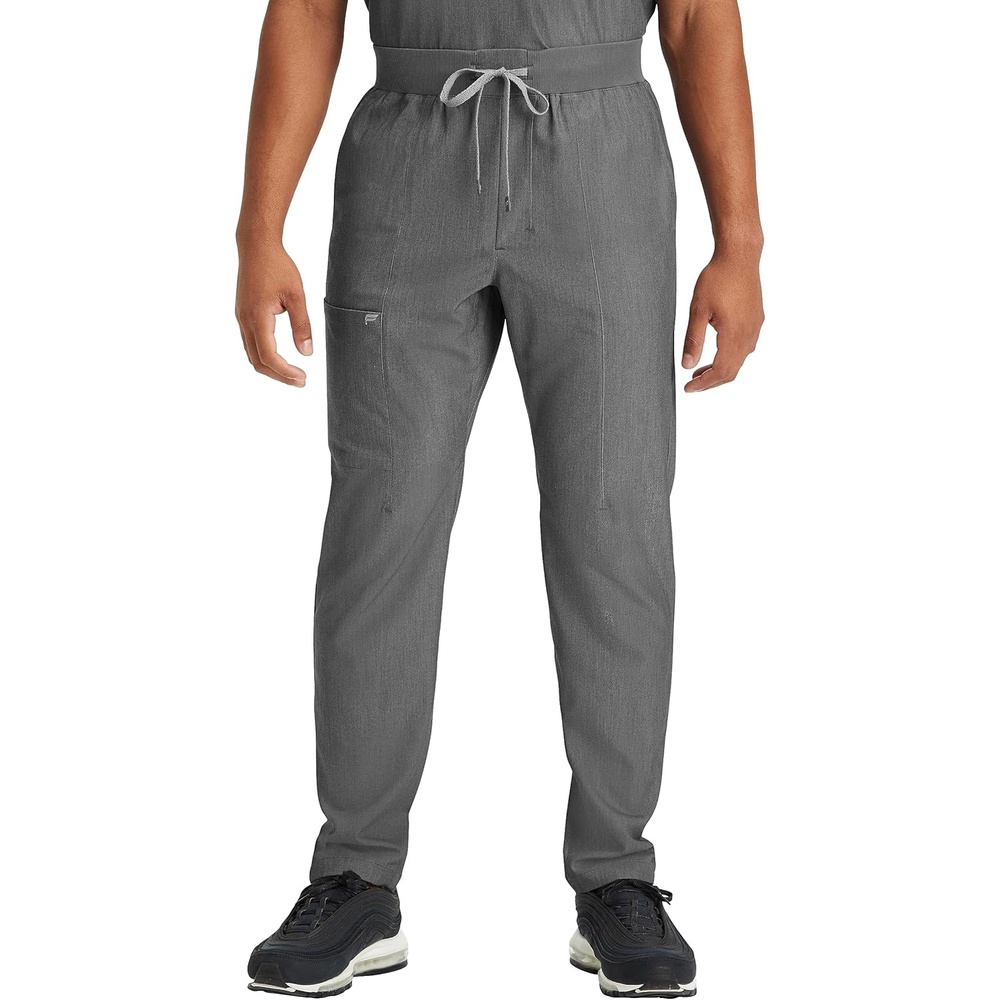 image:imageFabletics Mens Intake Scrub Pant MotionTech 4Way Stretch PocketPacked WrinkleResist SemiSlim FitHeather Grey
