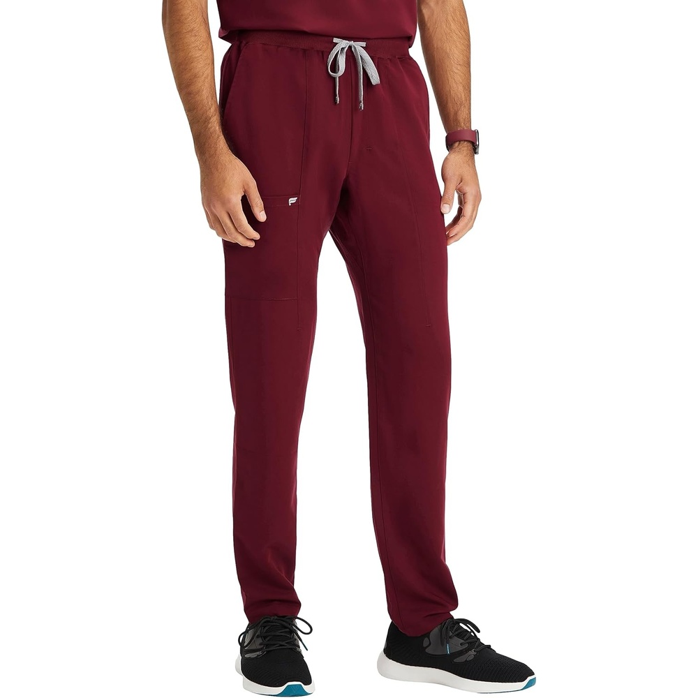 image:imageFabletics Mens Intake Scrub Pant MotionTech 4Way Stretch PocketPacked WrinkleResist SemiSlim FitWine