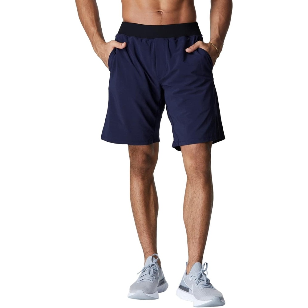 image:imageFabletics Mens The Franchise Short Workout Training Gym Lightweight Athletic Shorts with Zip Pockets Stretch WovenNavy
