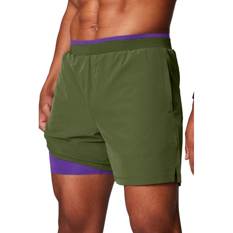 image:imageFabletics Mens The Fundamental Short II Lined Workout Running Training Gym Yoga Ultra LightweightDark Moss