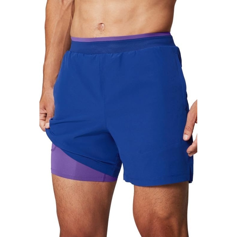 image:imageFabletics Mens The Fundamental Short II Lined Workout Running Training Gym Yoga Ultra LightweightFrench Blue