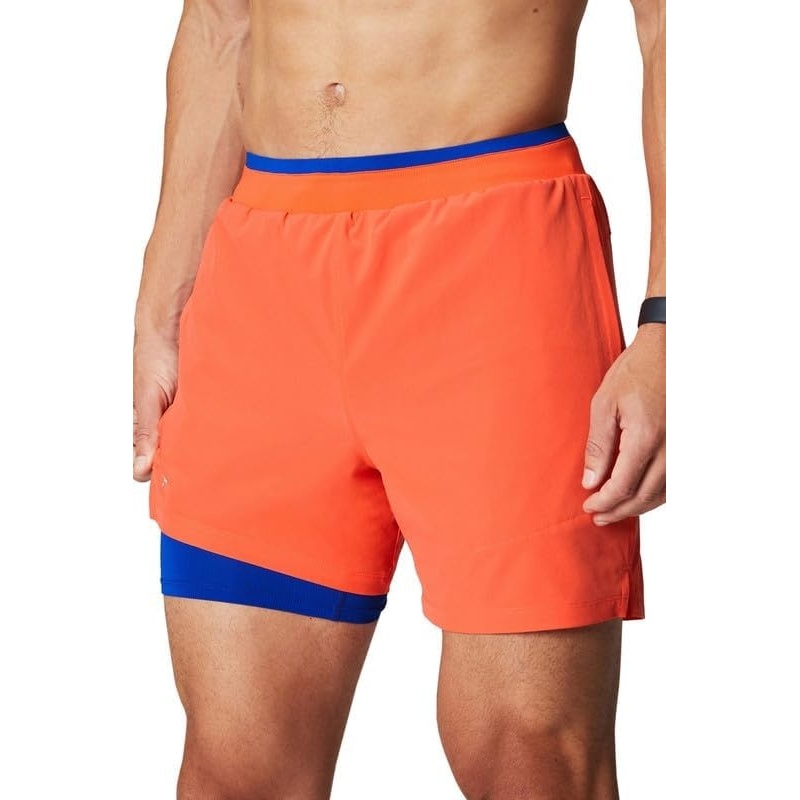 image:imageFabletics Mens The Fundamental Short II Lined Workout Running Training Gym Yoga Ultra LightweightPassion Orange