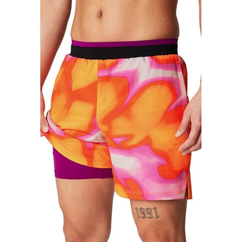 image:imageFabletics Mens The Fundamental Short II Lined Workout Running Training Gym Yoga Ultra LightweightPink Escape Summer Madness