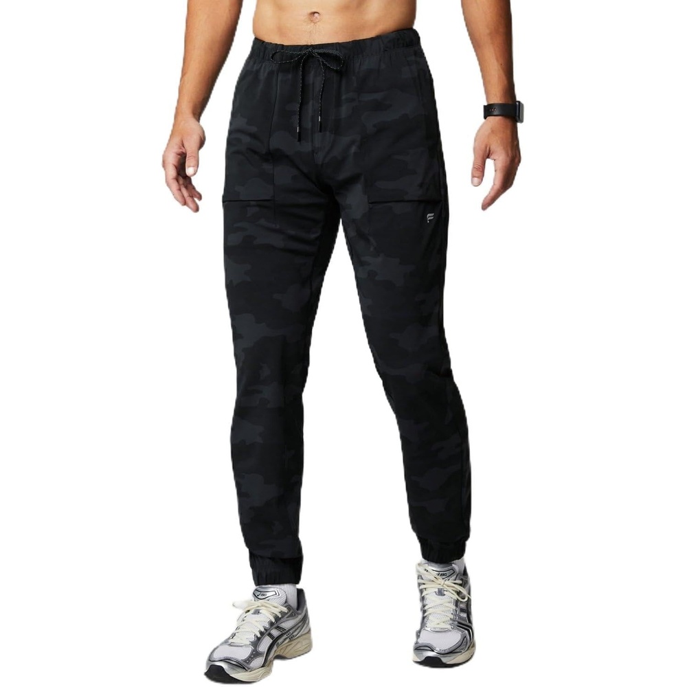 image:imageFabletics Mens The One Jogger QuickDry Hidden Pockets Zip Pockets UPF Protection AntiStink LightweightBlack Tactical Camo